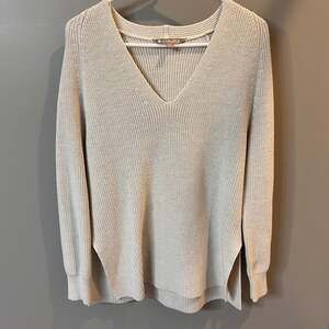 Athleta Highline Sweater Tunic V-Neck Wool Blend Pullover, woman’s small